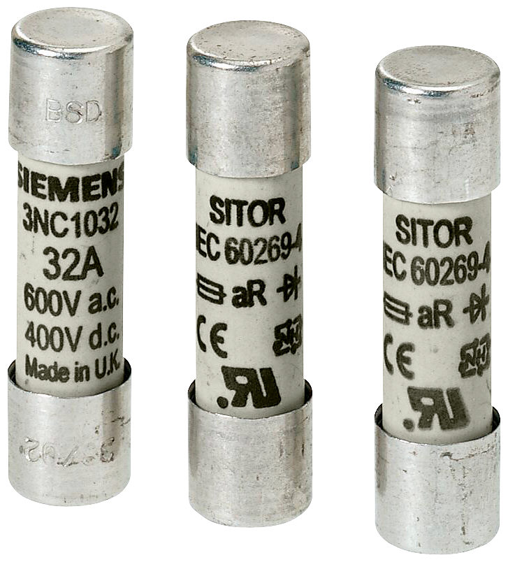 SIEMENS 3NC1410 SITOR cylindrical fuse link, 14x51 mm, 10 A, aR, Un AC: 690 V, Un DC: 700 V