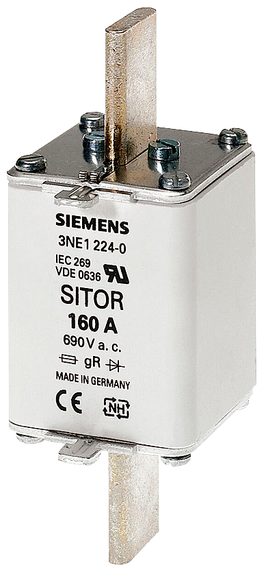SIEMENS 3NE1230-2 SITOR fuse link, with blade contacts, NH1, In: 315 A, gR, Un AC: 690 V