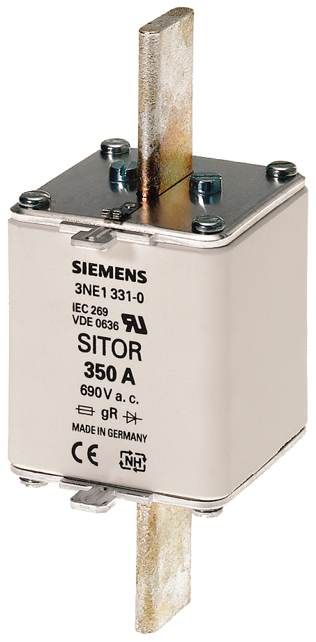 SIEMENS 3NE1334-2 SITOR fuse link, with blade contacts, NH2, In: 500 A, gR, Un AC: 690 V
