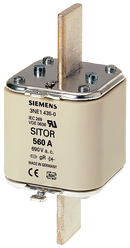SIEMENS 3NE1435-2 SITOR fuse link,with blade contacts, NH3, In: 560 A, gR, Un AC: 690 V