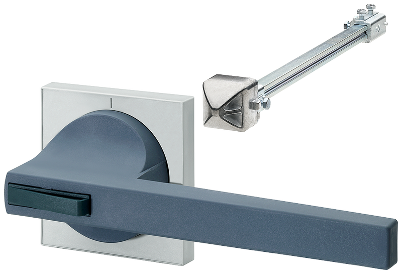 SIEMENS 8UC7410-1BB Handle 8UC7 with masking plate, handle titanium gray/blue-green, basic masking plate light gray