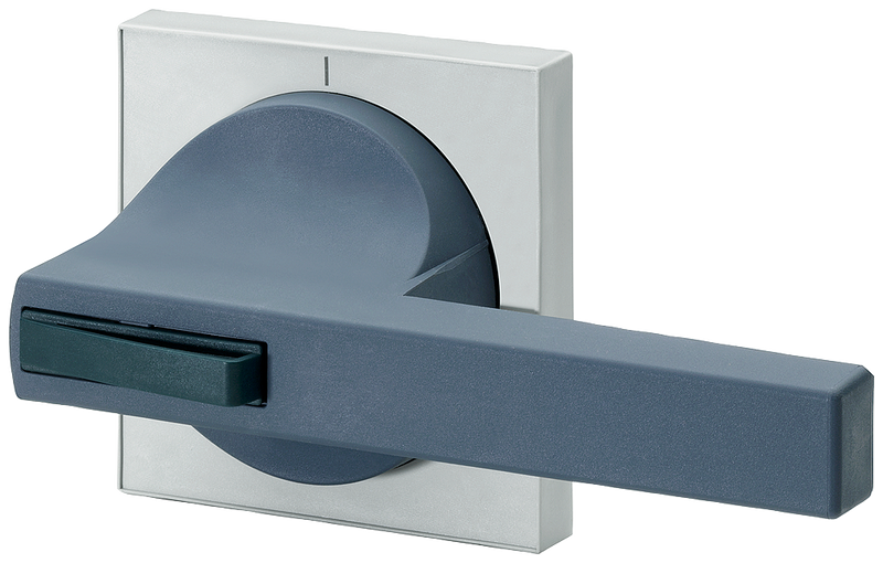 SIEMENS 8UC7310-1BD Handle dark gray/blue-green, basic masking plate light gray, handle is in the 8UC7