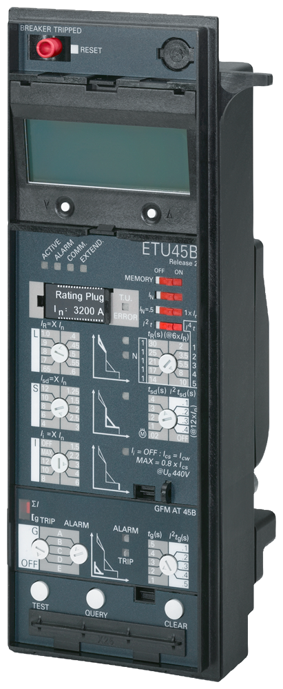 SIEMENS 3WL93127AA000AA2 Electronic trip unit ETU27B, ETU release 2, LSING protection adjustable