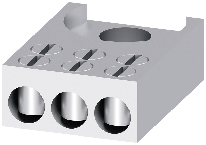 SIEMENS 3NP19331BE10 Triple terminal 3x 2.5 - 16 mm2, for size NH00 with screw connection, accessory