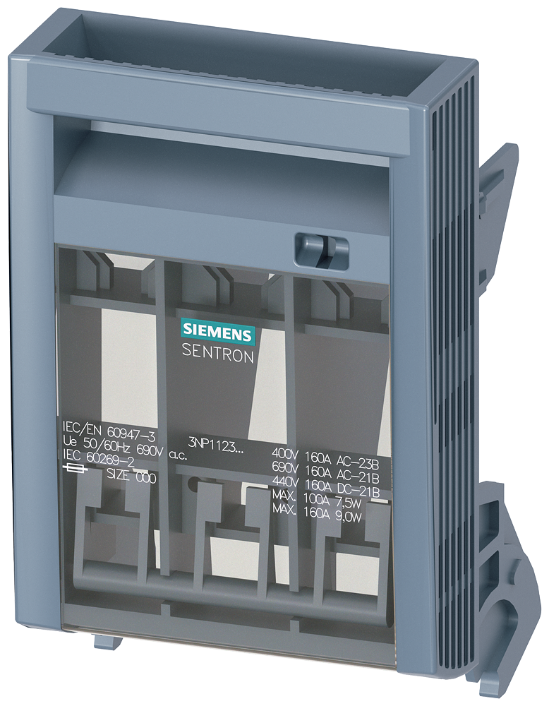 SIEMENS 3NP19231GA00 Standard fuse carrier, without fuse monitoring, for size NH000, accessory