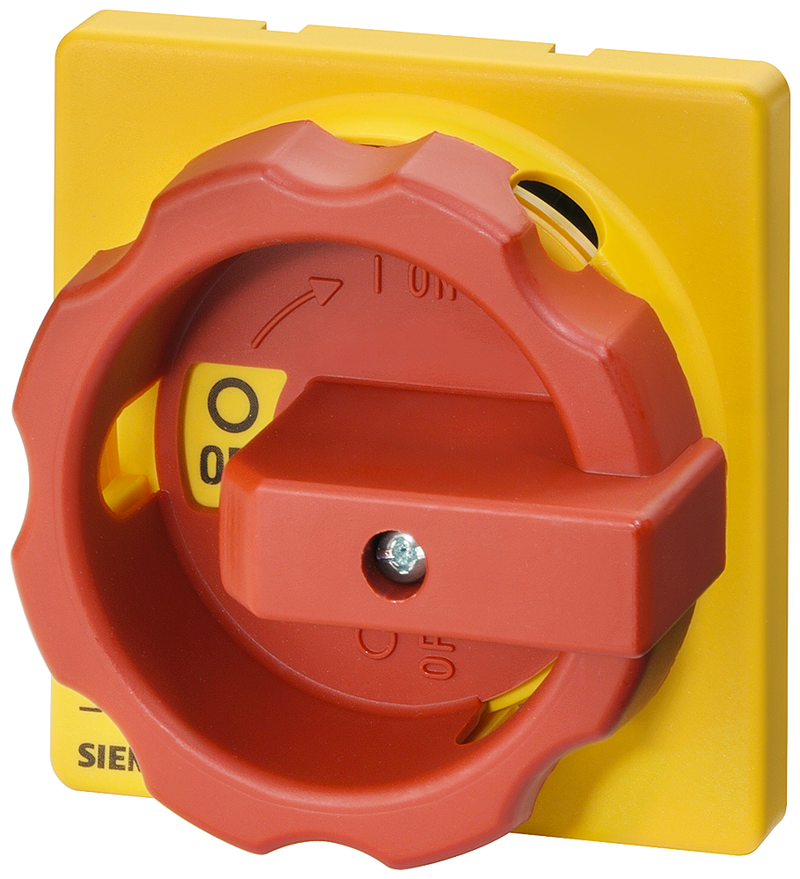 SIEMENS 3LD9224-3D Rotary operator, selector switch red/yellow, for center-hole/front mounting