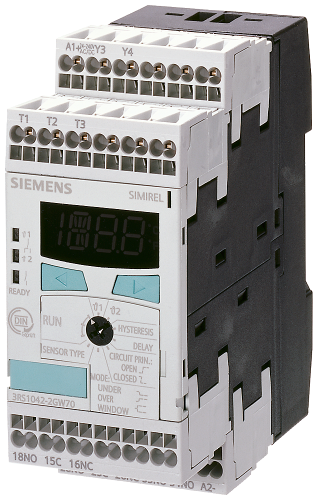 SIEMENS 3RS1041-2GW50 Temperature monitoring relay Pt100/1000, KTY83/84, NTC 3 sensors