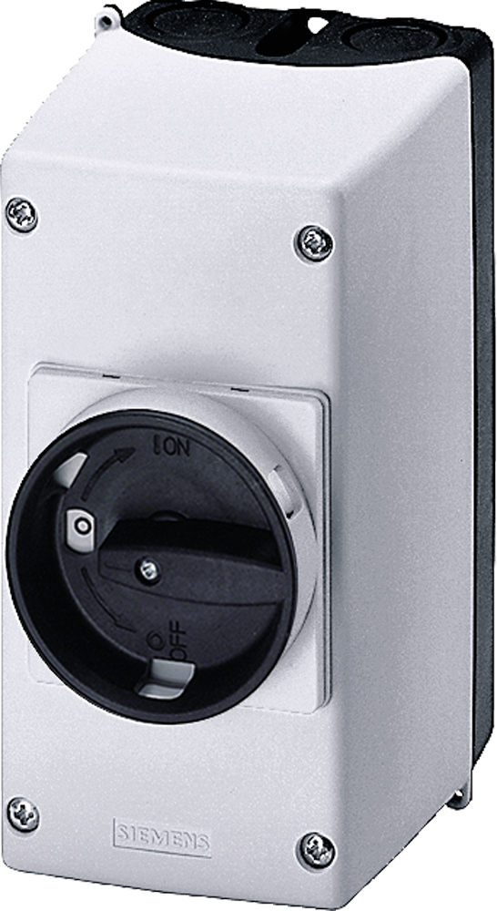 SIEMENS 3RV1923-1DA00 Molded-plastic enclosure for surface mounting IP55, N and PE terminal, lockable in O position
