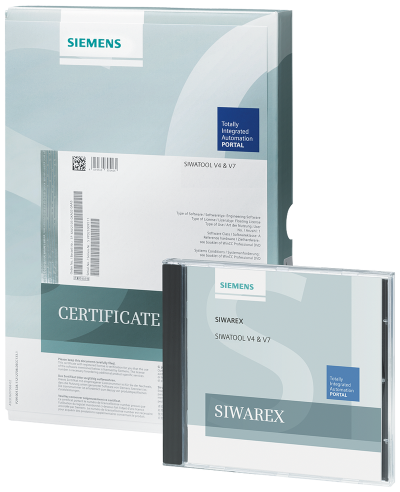 SIEMENS 7MH49001AK01 Service and commissioning software SIWATOOL V4 and V7 for SIWAREX weighing modules