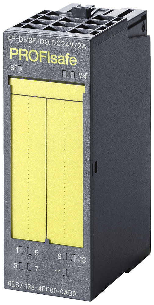 SIEMENS 6ES7138-4FC01-0AB0 SIMATIC ET 200S 4F-DI/3F-DQ 24 V DC/2 A PROFIsafe