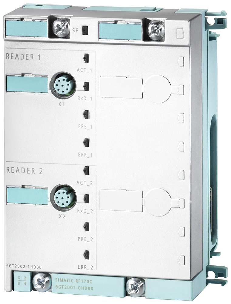 SIEMENS 6GT2002-1HD01 RFID connection block for RF170C, connection of 2 readers using M12, RS422/RS232