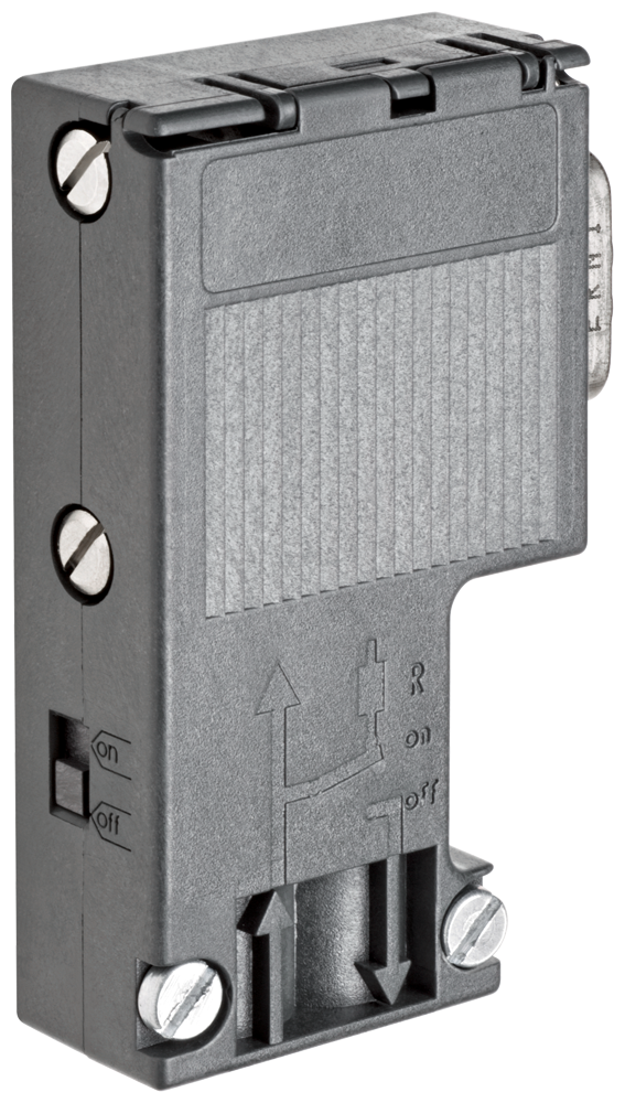 SIEMENS 6ES7972-0BA12-0XA0 SIMATIC DP, Connection plug for PROFIBUS up to 12 Mbit/s 90° cable outlet, 15.8x 64x 35.6 mm (WxHxD), terminating resistor with isolating function,...