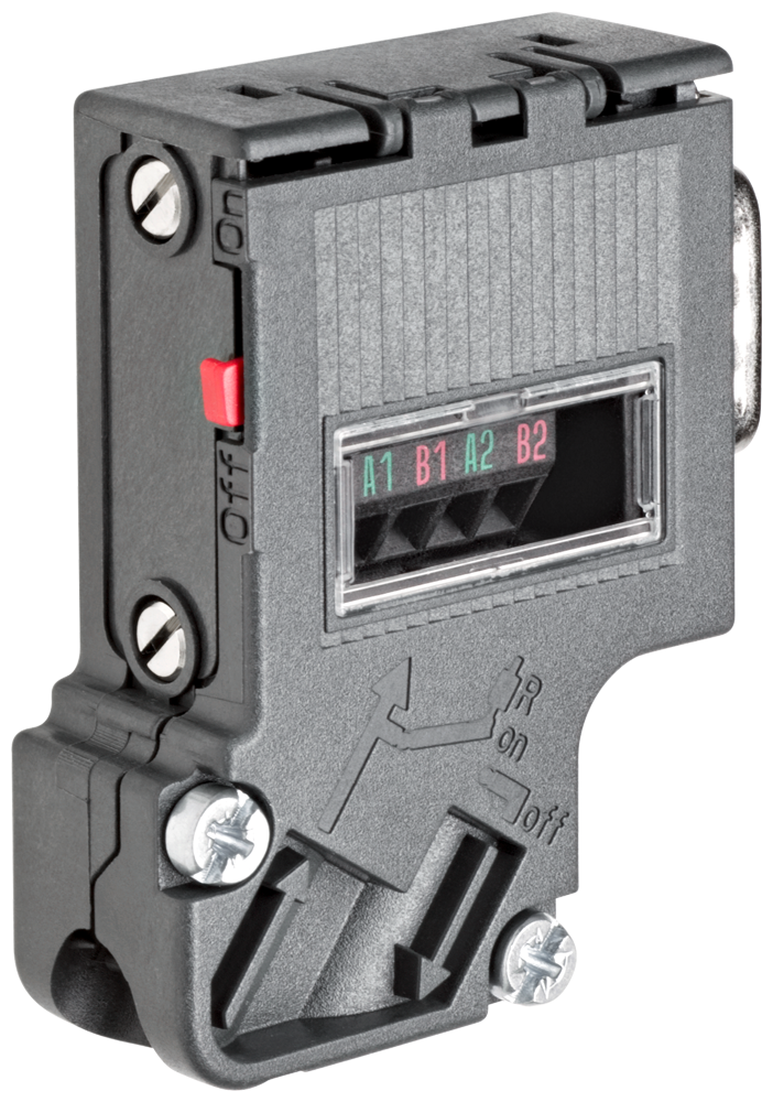 SIEMENS 6ES7972-0BA42-0XA0 SIMATIC DP, Connection plug for PROFIBUS up to 12 Mbit/s with inclined cable outlet, 15.8x 54x 39.5 mm (WxHxD), terminating resistor with isolating...