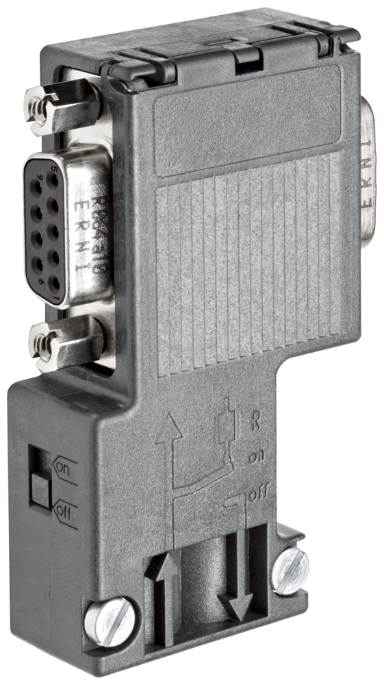 SIEMENS 6ES7972-0BB12-0XA0 SIMATIC DP, Connection plug for PROFIBUS up to 12 Mbit/s 90° cable outlet, 15.8x 64x 35.6 mm (WxHxD), terminating resistor with isolating function,...