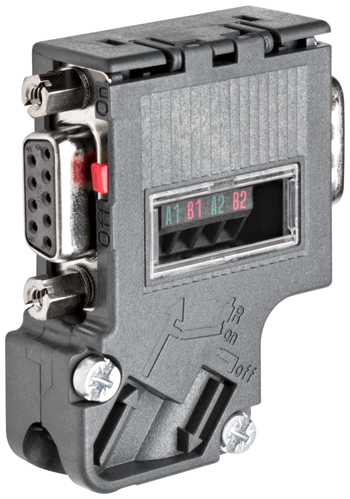 SIEMENS 6ES7972-0BB42-0XA0 SIMATIC DP, Connection plug for PROFIBUS up to 12 Mbit/s with inclined cable outlet, 15.8x 54x 39.5 mm (WxHxD), terminating resistor with isolating...