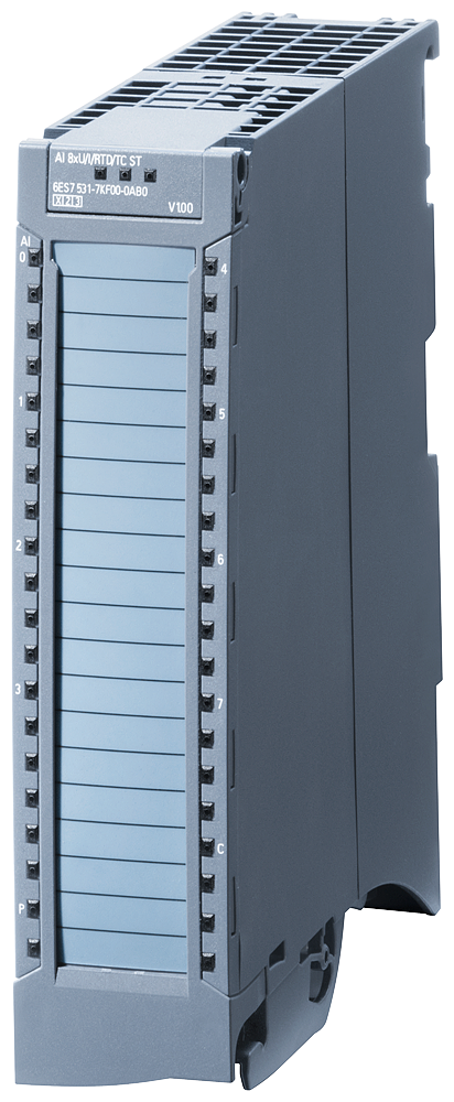 SIEMENS 6ES7531-7KF00-0AB0 SIMATIC S7-1500 AI 8xU/I/RTD/TC ST 35 mm Incl. power supply element, shield bracket, and shield terminal