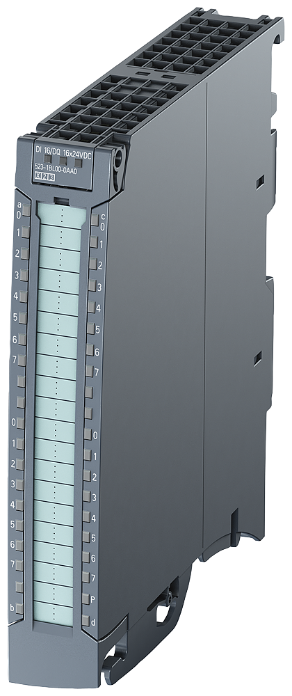 SIEMENS 6ES7523-1BL00-0AA0 SIMATIC S7-1500 DI 16x24VDC / DQ16x24VDC/0.5A BA 25 mm Incl. front connector push-in