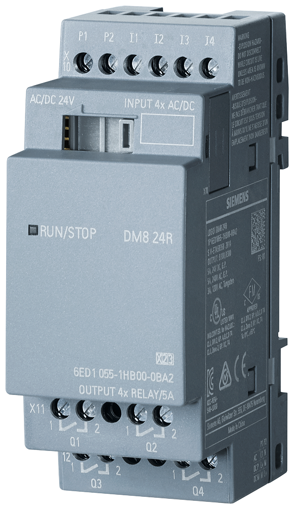 SIEMENS 6ED1055-1HB00-0BA2 LOGO! DM8 24R For LOGO! 8