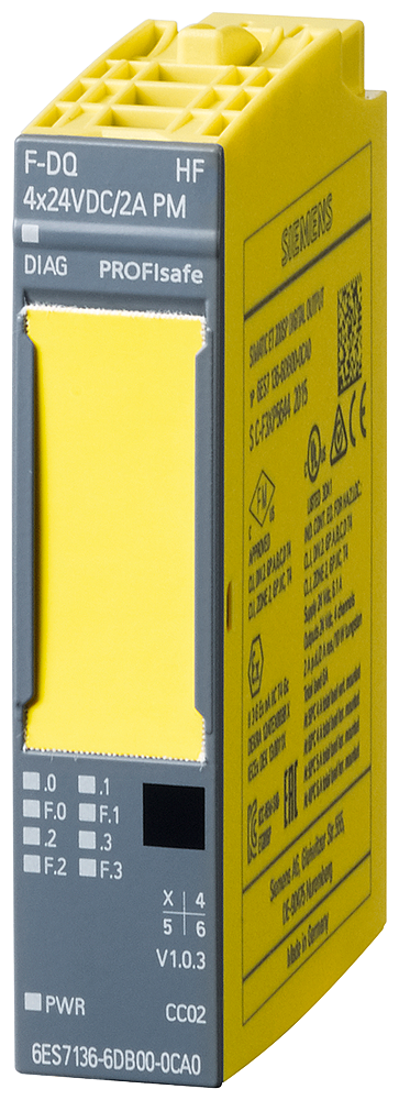 SIEMENS 6ES7136-6DB00-0CA0 SIMATIC ET 200SP F-DQ 4x24VDC/2A PM HF
