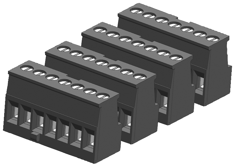 SIEMENS 6ES7292-1AG40-0XA1 SIMATIC S7-1200 Tin-plated joint block 7 pins, keyed left, screw PU 4