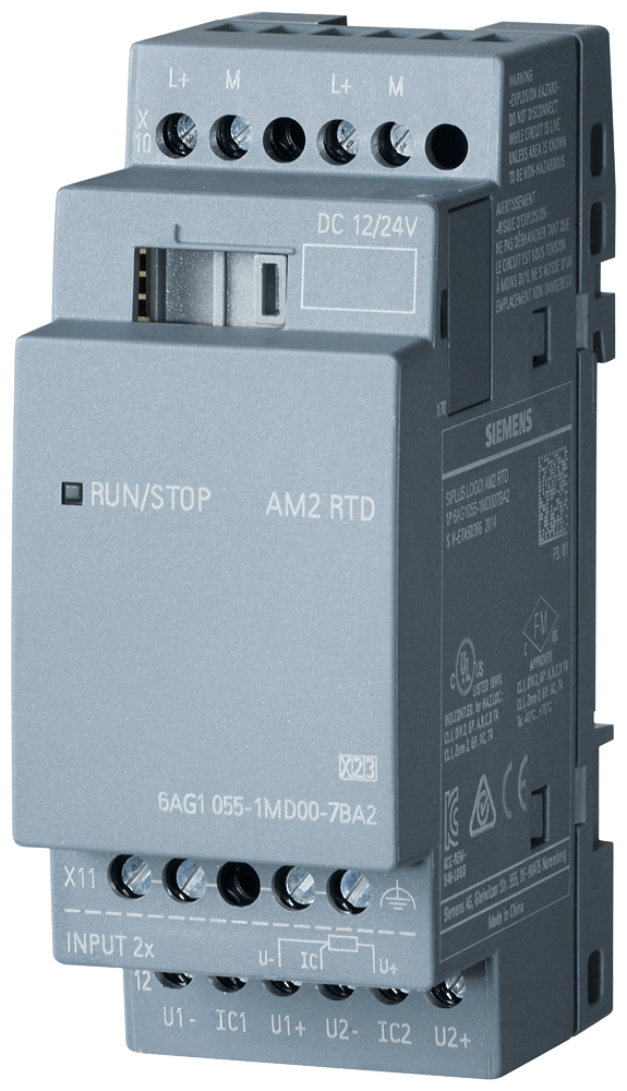 SIEMENS 6AG1055-1MD00-7BA2 SIPLUS LOGO! AM2 RTD For LOGO! 8, -40 ... +70 °C with conformal coating based on 6ED1055-1MD00-0BA2