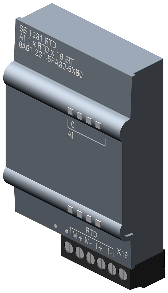 SIEMENS 6AG1231-5PA30-5XB0 SIPLUS S7-1200 SB 1231, AI 1x16 bit RTD -40 ... +60 °C Startup -25 °C with conformal coating