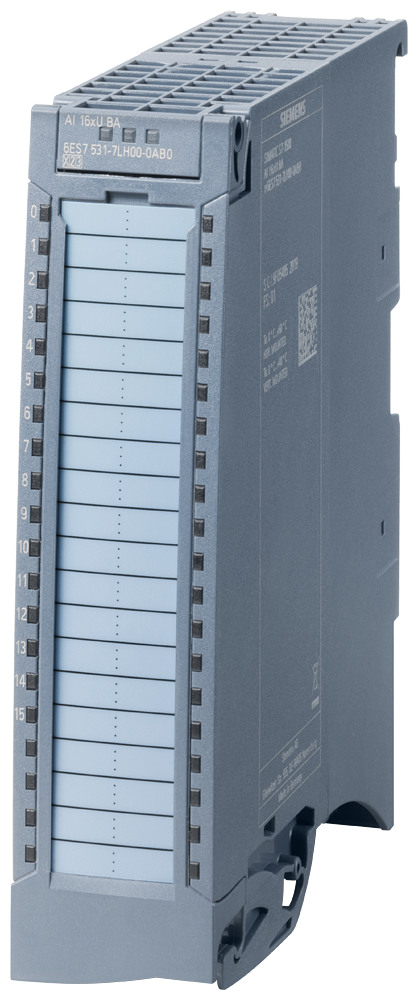 SIEMENS 6ES7531-7LH00-0AB0 SIMATIC S7-1500 AI 16xU BA 35 mm Incl. power supply element, shield bracket, and shield terminal