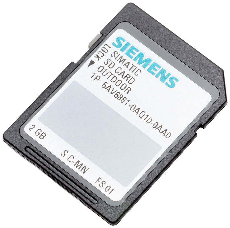 SIEMENS 6AV6881-0AQ10-0AA0 SIMATIC HMI SD memory card 2 GB, outdoor and indoor TIA Portal V16 or higher
