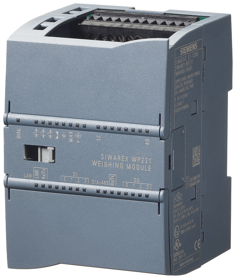 SIEMENS 7MH49602AA01 SIWAREX WP231 calibratable weighing electronic (1 channel) for strain gauge load cells / full bridges (1-4 mV/V) for SIMATIC S7-1200 or stand alone...