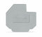 WAGO 226-110 End plate for 630 V, cut-out dimensions L1 1.5 mm thick, gray