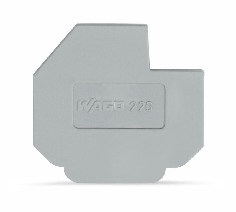 WAGO 226-110 End plate for 630 V, cut-out dimensions L1 1.5 mm thick, gray