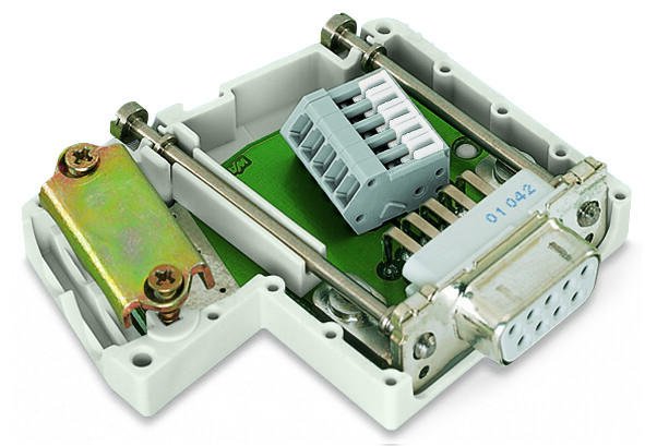 WAGO 750-962 INTERBUS fieldbus connector (OUT) with D-sub male connector 9-pole, light gray