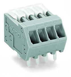 WAGO 218-522 PCB terminal block Locking slides 0.5 mm² Pin spacing 2.54 mm 22-pole, gray