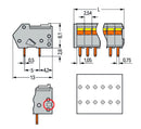 WAGO 218-519 PCB terminal block Locking slides 0.5 mm² Pin spacing 2.54 mm 19-pole, gray