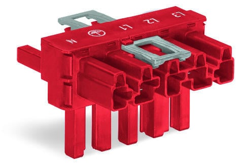 WAGO 770-922 T-distribution connector 5-pole Cod. P, red