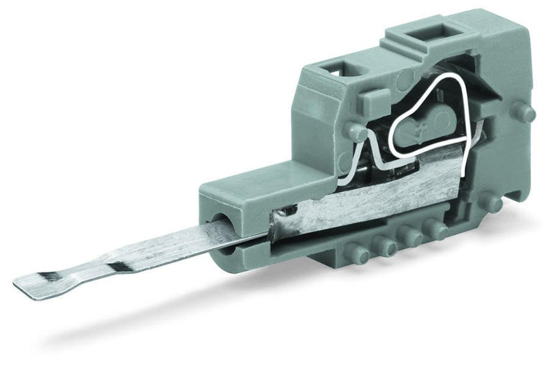 WAGO 231-155 Testing plug module, contact stud Pin spacing 5 mm / 0.197 in, gray