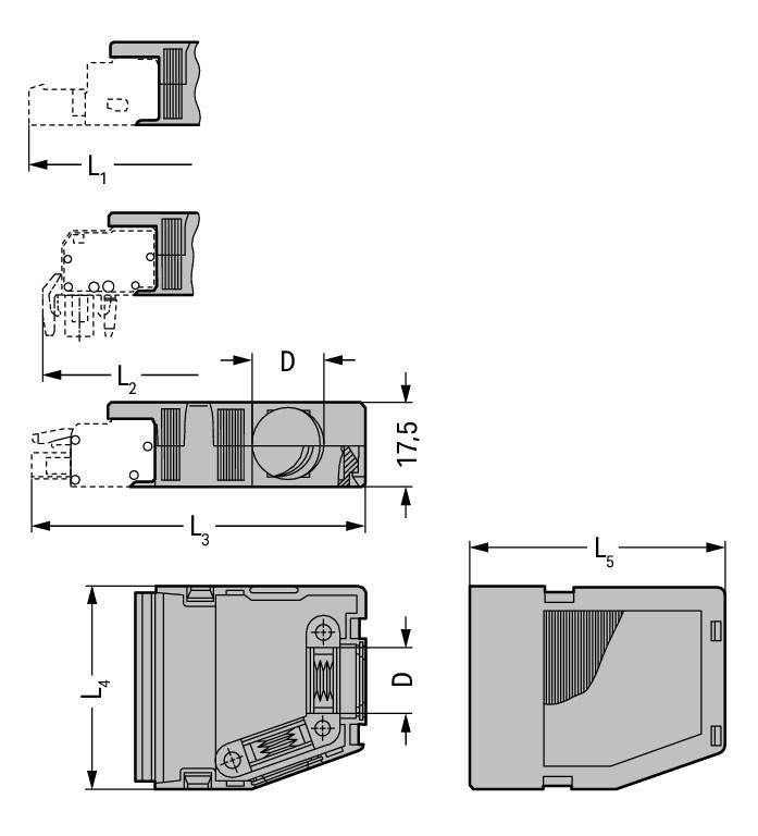 WAGO 232-602 Strain relief housing gray