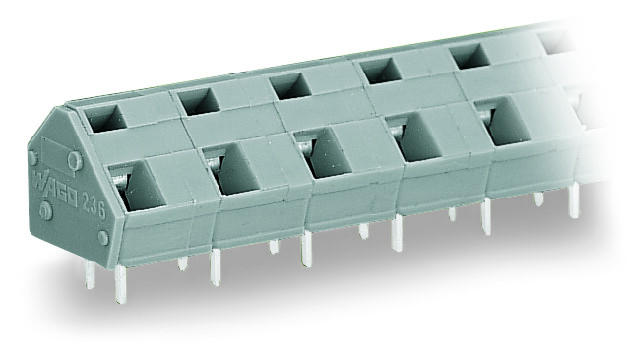 WAGO 236-623 PCB terminal block 2.5 mm² Pin spacing 10/10.16 mm 23-pole, gray