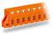 WAGO 741-429 PCB terminal block push-button 2.5 mm² Pin spacing 7.62 mm 9-pole, orange
