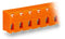 WAGO 741-607 PCB terminal block push-button 2.5 mm² Pin spacing 10.16 mm 7-pole, orange