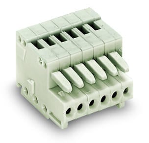WAGO 733-109 1-conductor female plug 100% protected against mismating, light gray