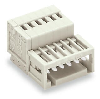 WAGO 733-209 1-conductor male connector 100% protected against mismating, light gray