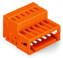 WAGO 734-348 1-conductor male connector 100% protected against mismating, orange