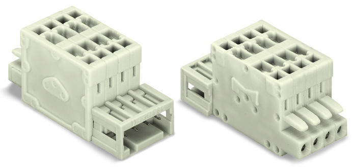 WAGO 734-371 2-conductor combi strip 100% protected against mismating, light gray