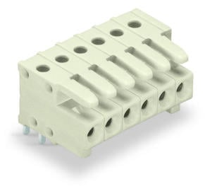 WAGO 734-534 THT female header 0.9 x 0.9 mm solder pin angled, light gray