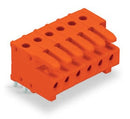 WAGO 734-569 THT female header 0.9 x 0.9 mm solder pin angled, orange