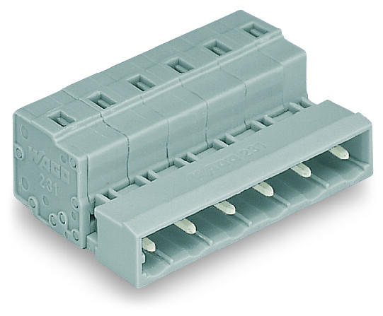 WAGO 731-613 1-conductor male connector gray