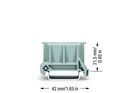 WAGO 222-510 Angled DIN-rail adapter in combination with mounting carrier 221-500 or 222-500, gray