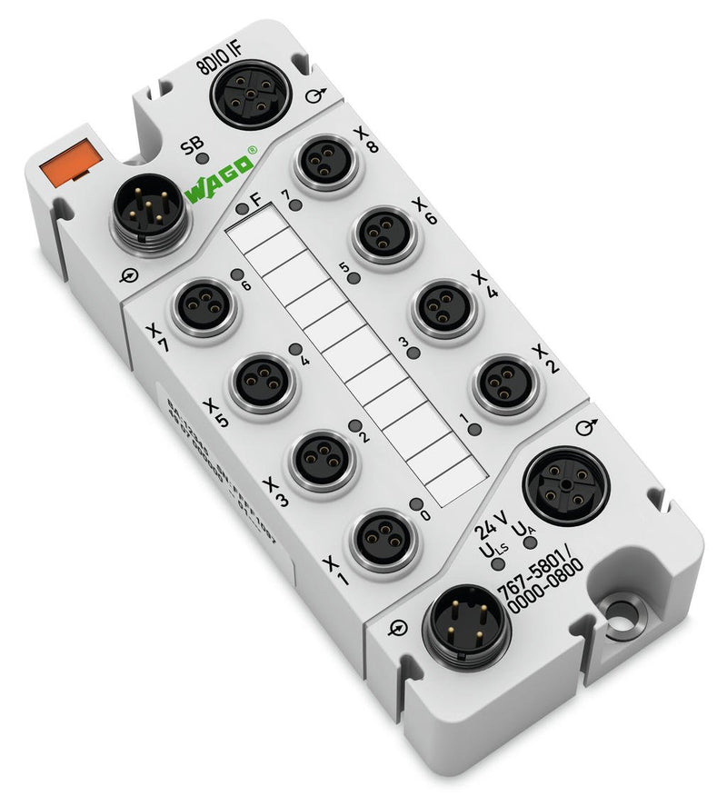 WAGO 767-5801 8DIO 24 VDC 0.5A 8xM8