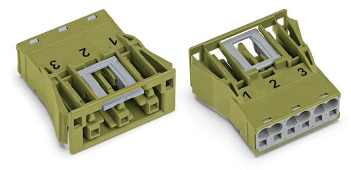 WAGO 770-763 Snap-in socket light green